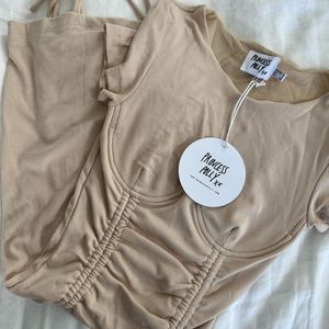 Princess Polly Stormi Mini Dress Beige